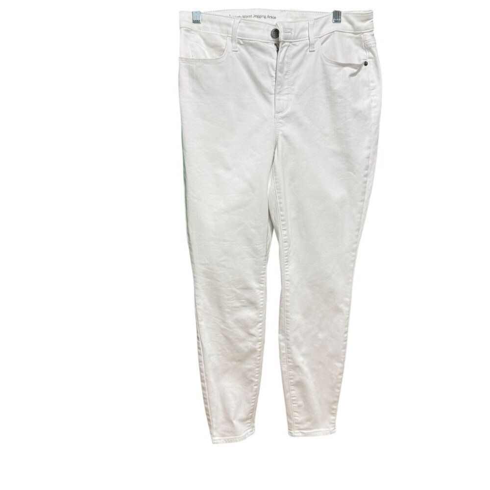 Talbots Flawless White High-Waist Jegging Ankle Jeans | Size 6 Slim Fit Stretch